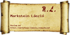 Markstein László névjegykártya