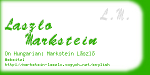 laszlo markstein business card